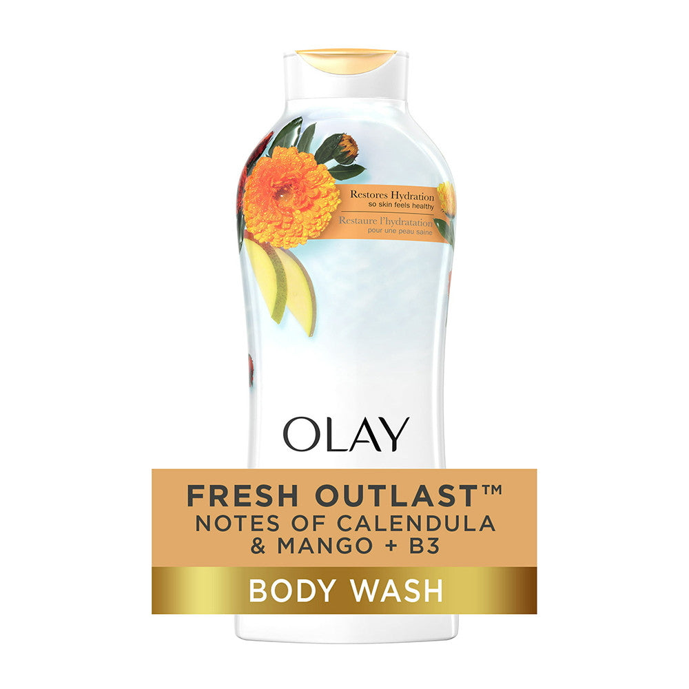 Olay Fresh Outlast Notes of Calendula & Mango Nectar Body Wash, 22 Oz